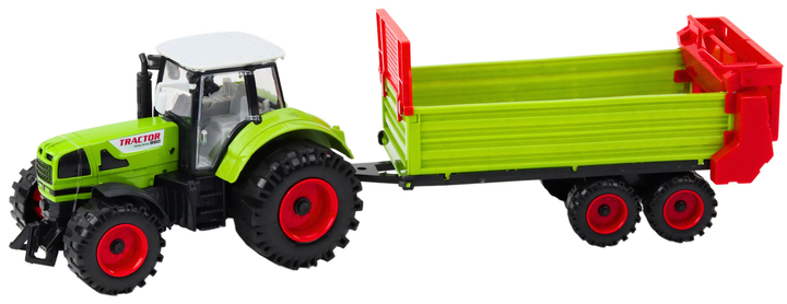 Іграшка LEAN Toys Трактор з причепом і фрикційним приводом Зелений 24993 (5905991060437) - зображення 3