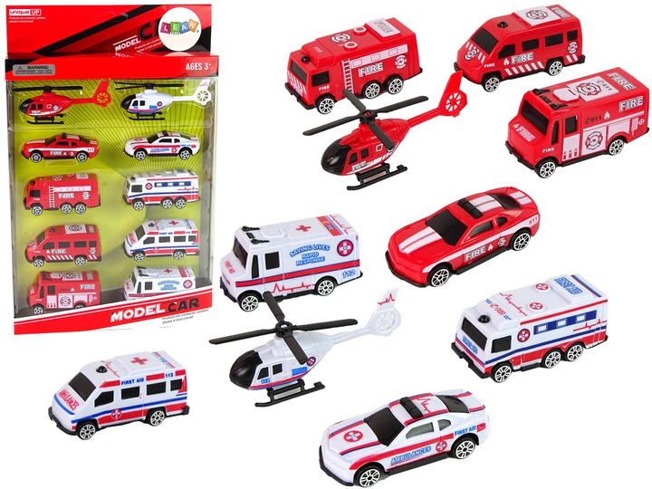 Набір машинок LEAN Toys Пожежна служба + Швидка допомога 14856 (5905515353212) - зображення 2