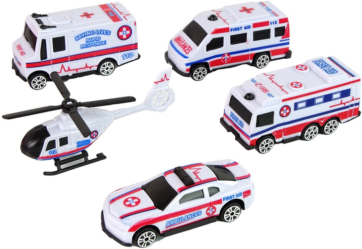 Набір машинок LEAN Toys Пожежна служба + Швидка допомога 14856 (5905515353212) - зображення 4