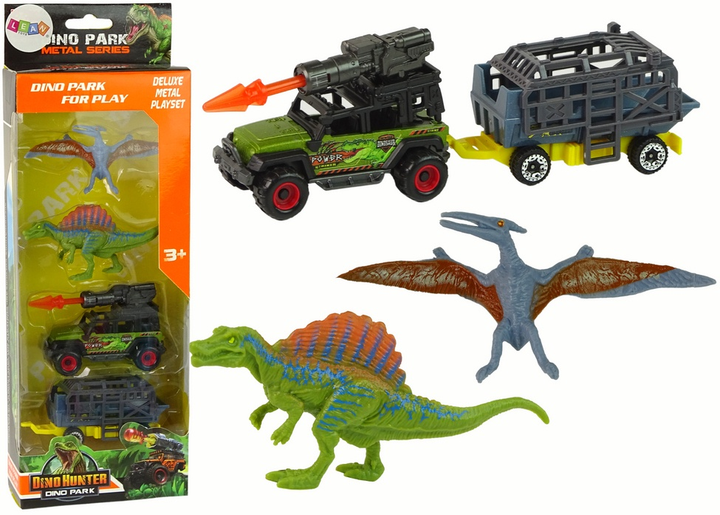 Набір іграшок LEAN Toys Динозаври Автомобіль з ракетою і причепом з динозаврами 15950 (5905679074961) - зображення 2