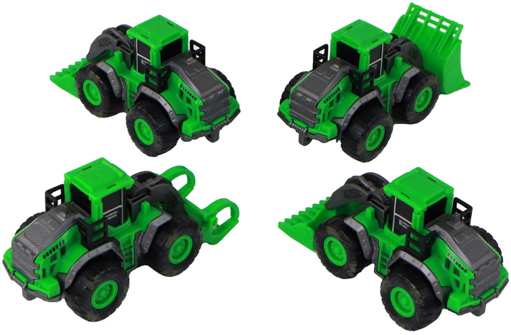 Zestaw LEAN Toys Pojazdy farmerskie Traktory 4 szt Zielone 15412 (5905515357906) - obraz 7