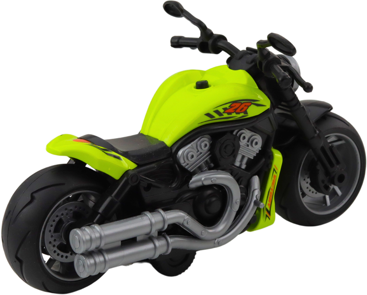 Іграшка LEAN Toys Іграшковий мотоцикл на батарейках з приводом, світлом і звуками Зелений 24210 (5905991053569) - зображення 3