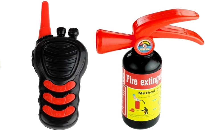 Набір іграшок LEAN Toys Пожежник з машиною та аксесуарами 14 шт. 3589 (5902808156895) - зображення 7