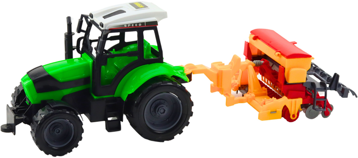 Набір іграшок LEAN Toys Сільськогосподарський трактор-тягач з сівалкою 24794 (5905991058441) - зображення 3