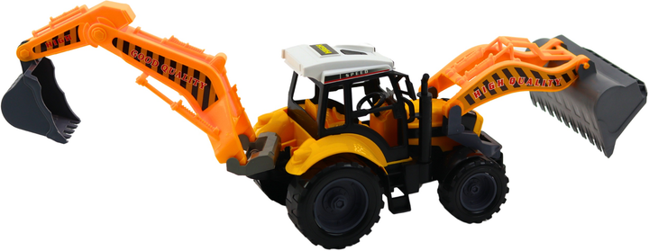 Zabawka LEAN Toys Duża Koparko-ładowarka rolnicza i budowlana ruchoma Żółta 24789 (5905991058397) - obraz 4