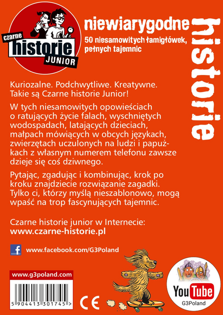 Gra planszowa G3 Czarne historie junior Niewiarygodne historie (5904413301745) - obraz 4