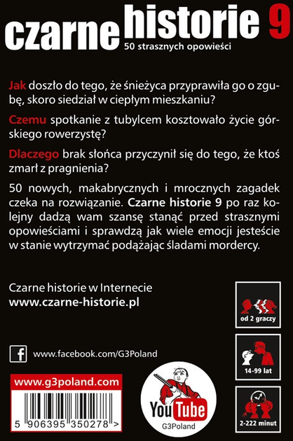 Gra planszowa G3 Czarne historie 9 (5906395350278) - obraz 3