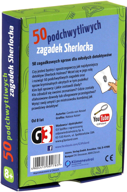 Gra planszowa G3 50 Podchwytliwych zagadek Sherlocka (5904413301783) - obraz 2