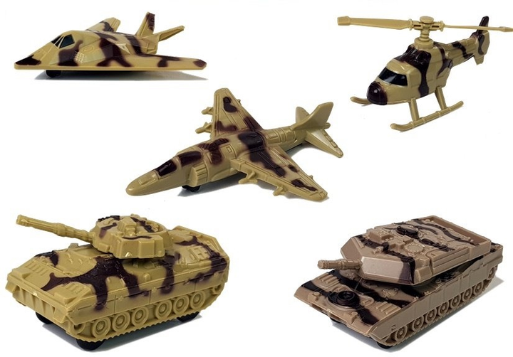 Zestaw LEAN Toys Lotniskowiec wojskowy z łodzią i pojazdami ze światłami i dźwiękiem 86 cm 6948 (5905323219427) - obraz 3