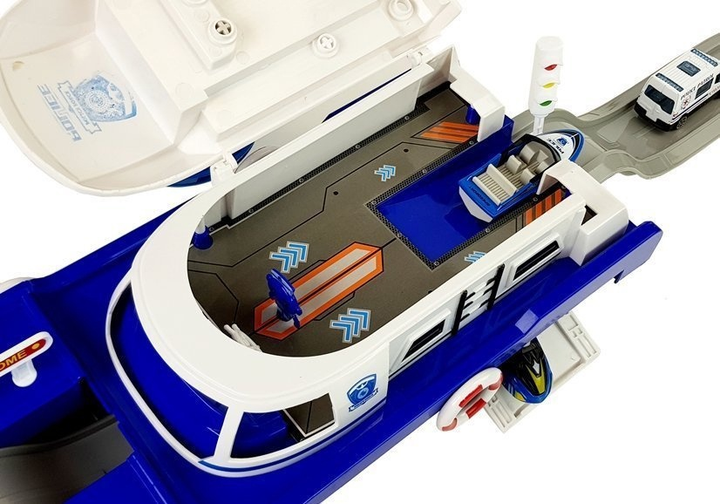 Zestaw LEAN Toys Łódź transportowa policyjna z autkami oraz ze światłami i dźwiękami 7424 (5908275999331) - obraz 6