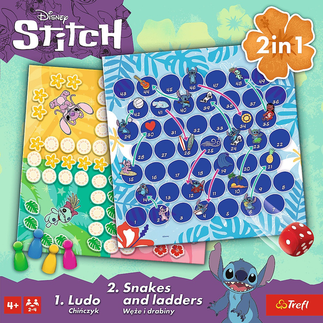 Gra planszowa Trefl 2w1 Disney Lilo Stitch (5900511026566) - obraz 5