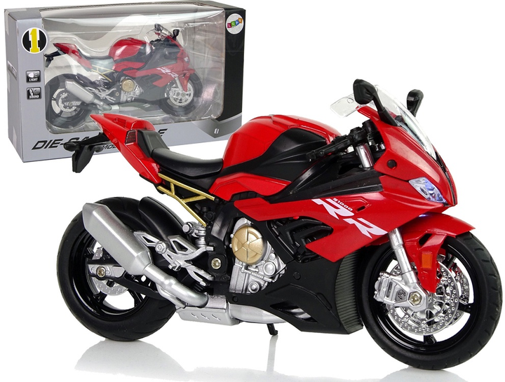 Іграшка LEAN Toys Мотоцикл модель BMW S1000RR зі світлом і звуками Червоний 9944 (5904204758017) - зображення 2