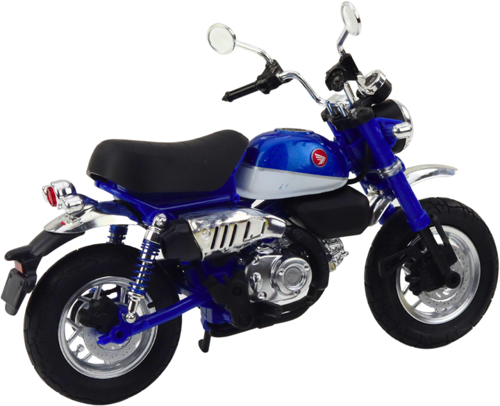 Zabawka LEAN Toys Motocykl retro klasyczny metalowy ze światłem 1:12 Niebieski 22624 (5905991049739) - obraz 4