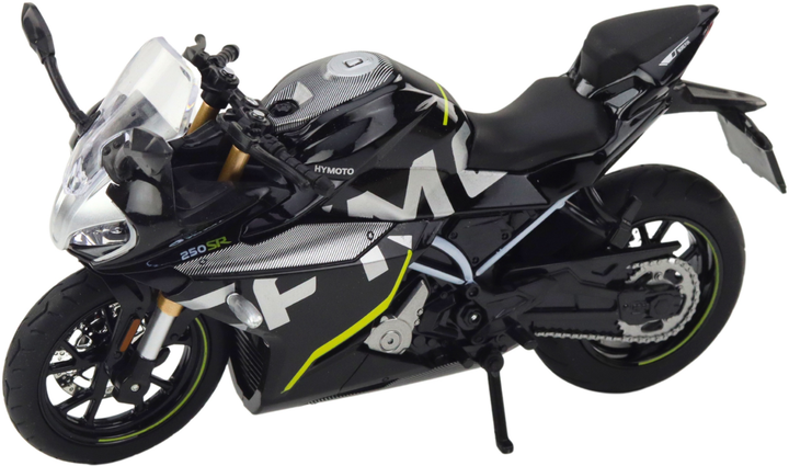 Іграшка LEAN Toys Мотоцикл 250 SR спортивний металевий з вогнями та звуками 1:12 Чорний 22614 (5905991049630) - зображення 3