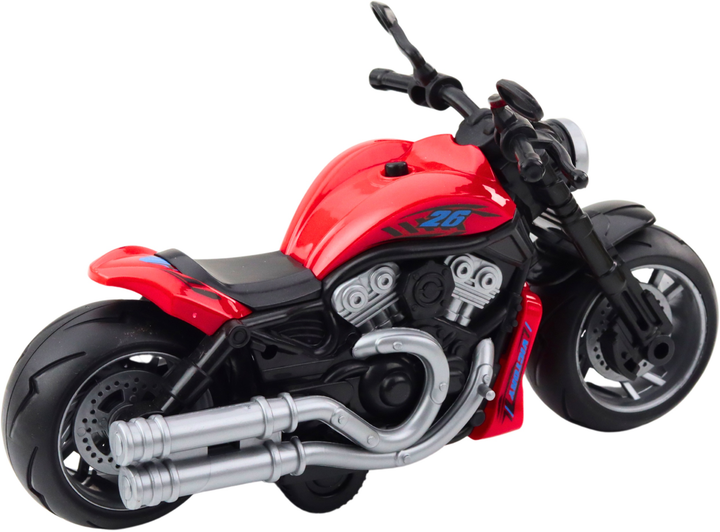 Іграшка LEAN Toys Іграшковий мотоцикл на батарейках з приводом, світлом і звуками Червоний 24208 (5905991053545) - зображення 3
