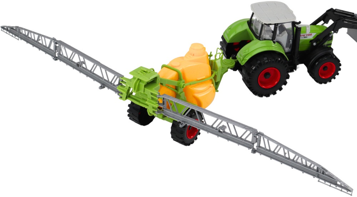 Traktor rolniczy LEAN Toys Koparka z opryskiwaczem i z napędem Zielony 19691 (5905991010661) - obraz 4