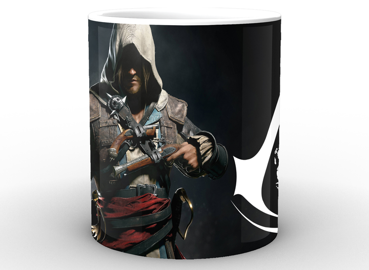 Кухоль біла Assassins Creed Кредо Ассасіна чорний прапор AC.02.06 - зображення 2
