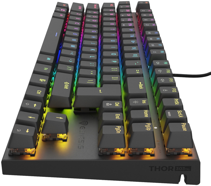 Клавіатура дротова Genesis Thor 303 TKL RGB Outemu Brown Black (5901969444568) - зображення 6