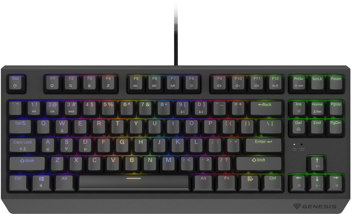 Клавіатура дротова Genesis Thor 230 TKL RGB Outemu Red Black (5901969443271) - зображення 1
