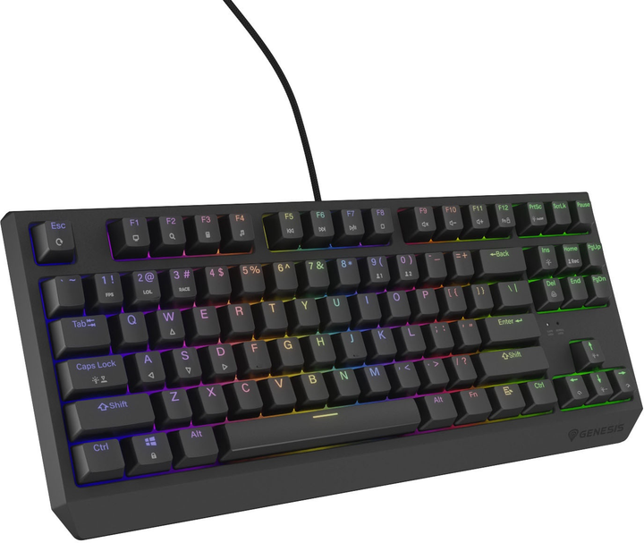 Клавіатура дротова Genesis Thor 230 TKL RGB Outemu Red Black (5901969443271) - зображення 3