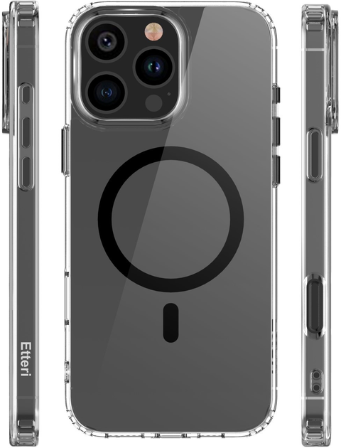 Etui plecki Etteri Color Mag do Apple iPhone 16 Pro Black (5906961964281) - obraz 4