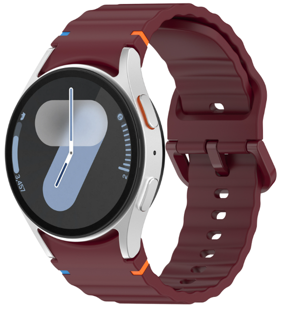 Силіконовий ремінець для Samsung Galaxy Watch 7/FE/6/5/4, Бордовий - Фото 2 Силіконовий ремінець для Samsung Galaxy Watch 7/FE/6/5/4, Бордовий - изображение 2