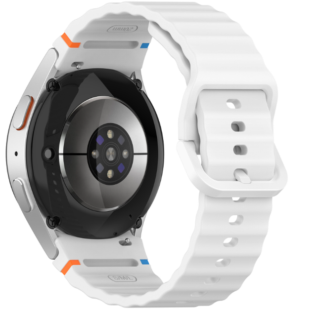 Силіконовий ремінець для Samsung Galaxy Watch 7/FE/6/5/4, Білий - изображение 3