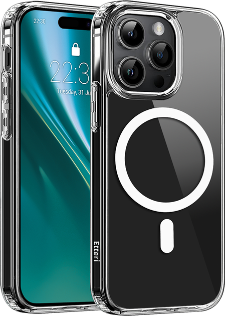 Etui plecki Etteri Hybrid Mag do Apple iPhone 14 Pro Transparent (5907457798588) - obraz 1