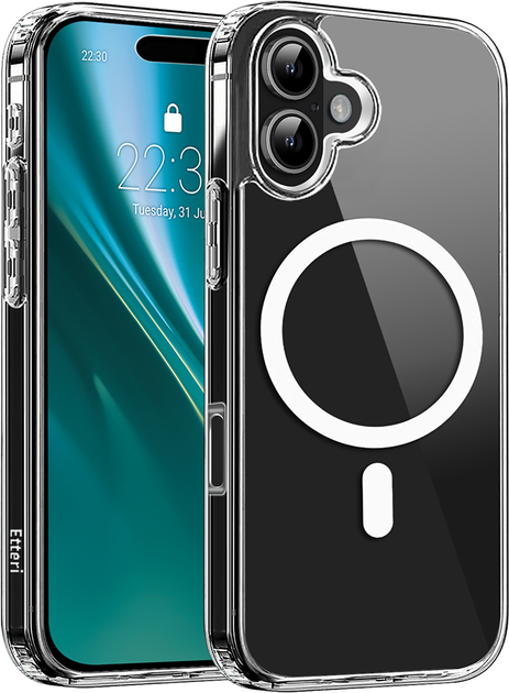 Etui plecki Etteri Hybrid Mag do Apple iPhone 16 Transparent (5907457798625) - obraz 1