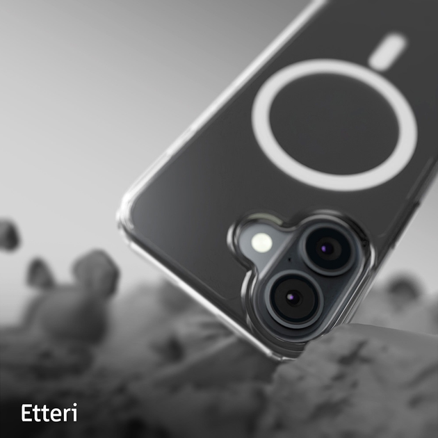 Etui plecki Etteri Hybrid Mag do Apple iPhone 16e Transparent (5907504513683) - obraz 8