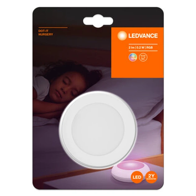 Світильник-нічник лампа на магніті на батарейках LEDVANCE DOT-IT NURSERY 0.2W 2Lm RGB 4058075575615 - зображення 4
