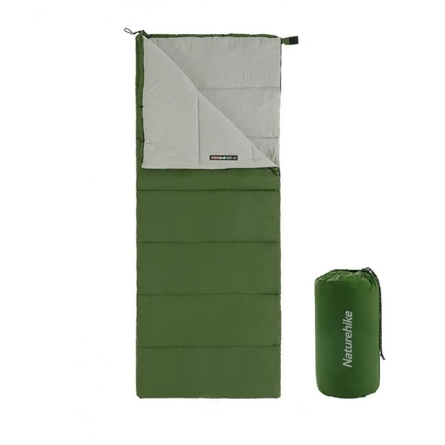 Спальний мішок Naturehike F150 NH22MSD05, правий зелений - изображение 7