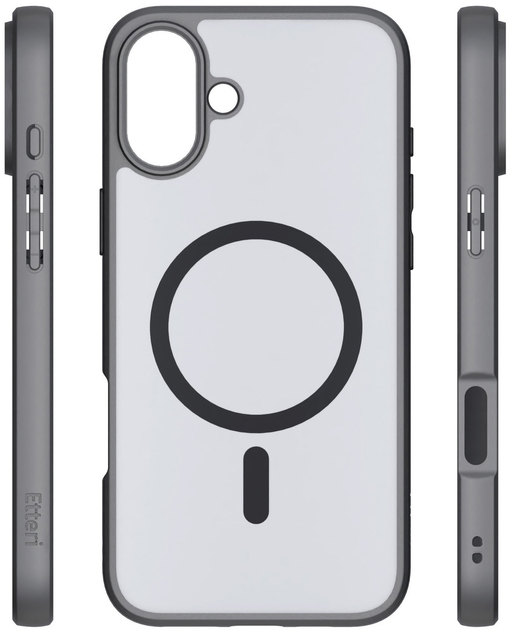 Etui plecki Etteri Matt Mag do Apple iPhone 16 Black (5907457798724) - obraz 2