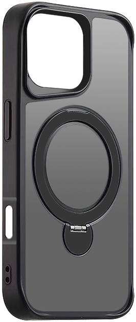Etui plecki Etteri Matt Mag Ring do Apple iPhone 16 Pro Max Black (5906961960474) - obraz 3