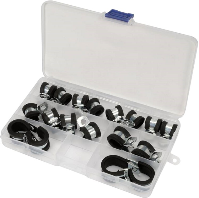 Opaski metalowo-gumowe YATO Ø= 6, 8, 10, 13, 16 mm, 18 szt. (YT-067833) - obraz 2