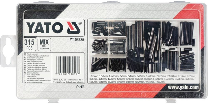 Kołki sprężyste YATO 315 szt MIX (YT-06785) - obraz 2
