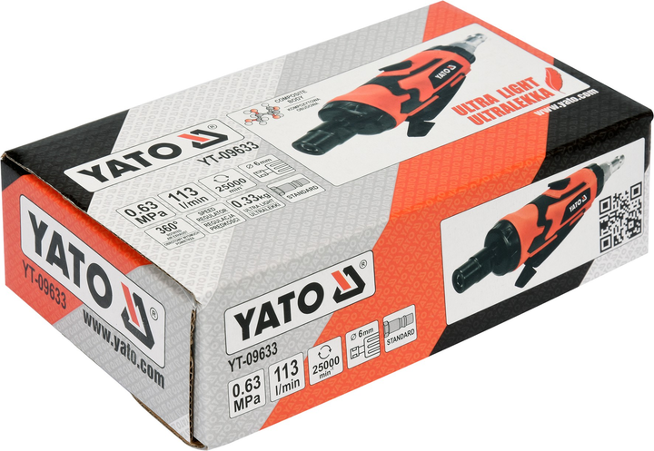 Szlifierka pneumatyczna prosta YATO (YT-09633) - obraz 3