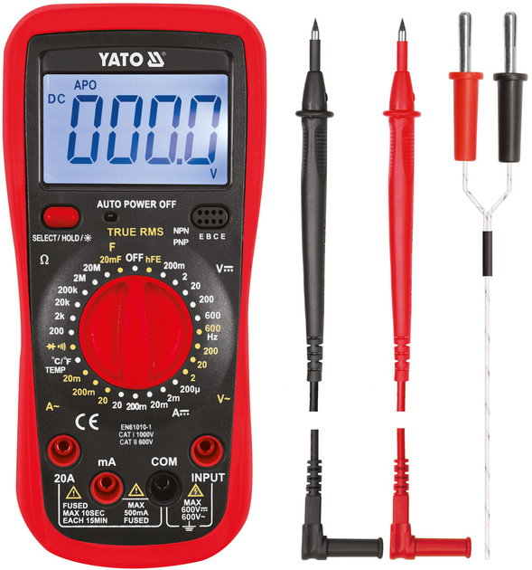 Мультиметр цифровий YATO YT-73083 - зображення 5