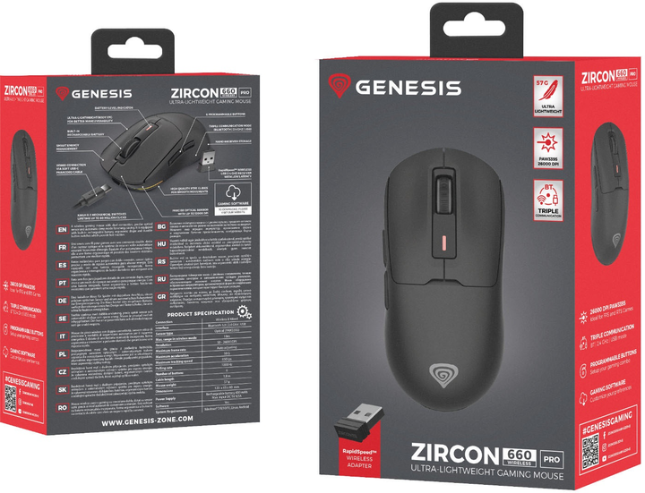 Mysz Genesis Zircon 660 Pro Wireless Black (5901969444841) - obraz 13