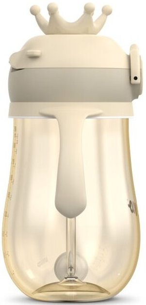 Bidon Neno Mio 2 z obciążoną słomką Kremowy 280 ml (5902479674421) - obraz 3