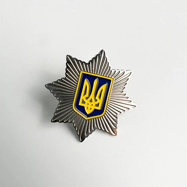 Значок Dobroznak эмблема национальной полиции 30х30 мм (6191) - изображение 4
