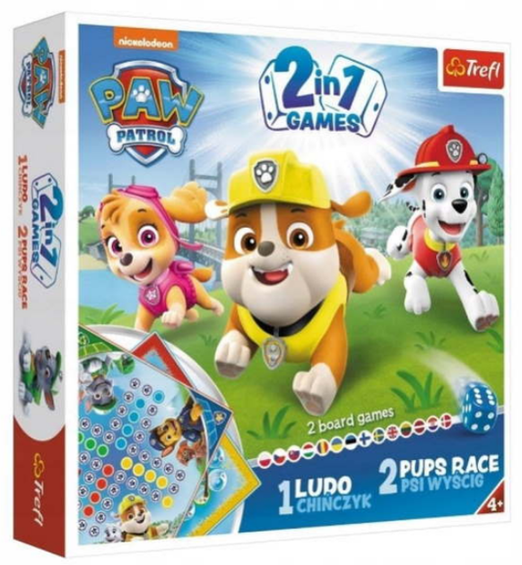 Настільна гра Лудо 2 в 1. Щенячий патруль. Ludo 2 in 1: Paw Patrol 01896 (Trefl) - Фото 1 Настільна гра Лудо 2 в 1. Щенячий патруль. Ludo 2 in 1: Paw Patrol 01896 (Trefl) - изображение 1