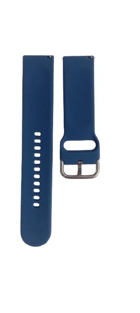 Ремешок для часов силиконовый 22 мм L-185 мм Navy Blue (3208) - изображение 2