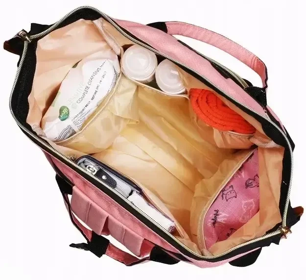 Сумка-рюкзак для мам Mom Bag Рожева - Фото 4 Сумка-рюкзак для мам Mom Bag Рожева - зображення 4