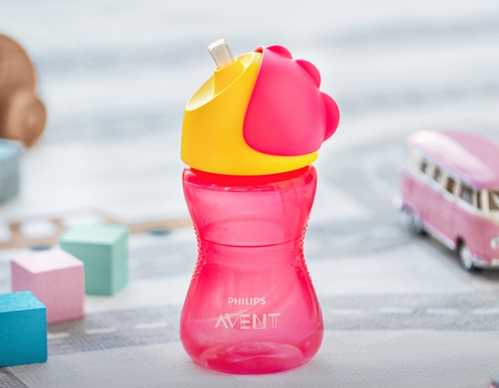 Kubek Philips AVENT ze słomką 12+ 300 ml Rożawa SCF798/02 (8710103781998) - obraz 3