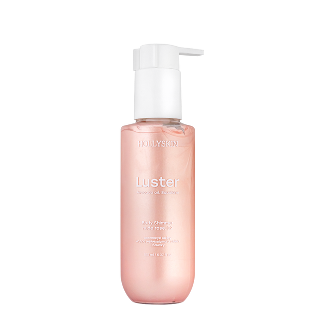 Шимер для тіла Hollyskin Luster Body Nude Rose світло-рожевий, 150 мл - Фото 1 Шимер для тіла Hollyskin Luster Body Nude Rose світло-рожевий, 150 мл - зображення 1