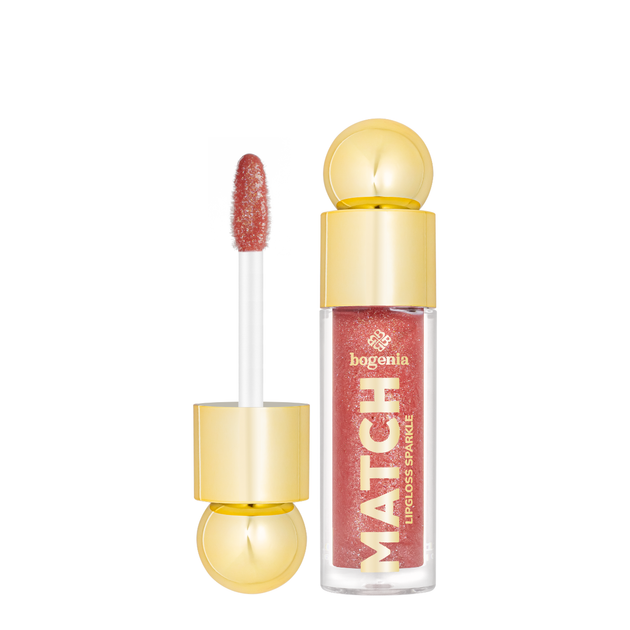 Блеск для губ Bogenia Match Lipgloss Sparkle с шимером устойчивый (BG712), 07 Терракотовый - изображение 2