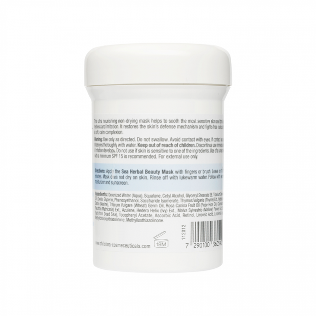 Азуленовая маска красоты для чувствительной кожи Christina Sea Herbal Beauty Mask Azulene 250 ml - изображение 4