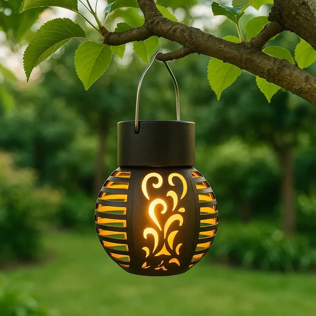 Комплект із 4 сонячних садових ліхтарів Garden Light 9 з імітацією вогню 9752 - зображення 6