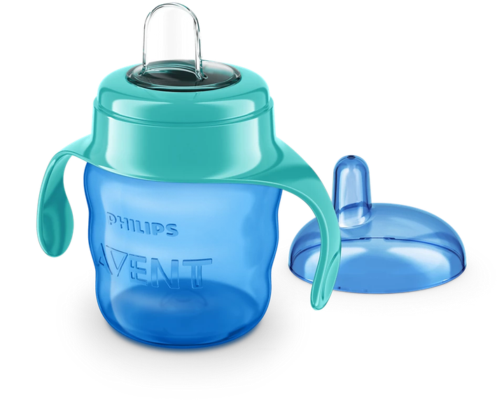 Kubek niekapek Philips AVENT z ustnikiem i uchwytami 6m+ 200 ml Niebieski SCF551/05 (8710103854371) - obraz 3